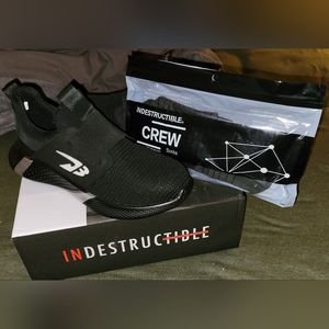 Indestructible steel toe shoes with crew socks